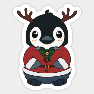 Santa penguin Sticker